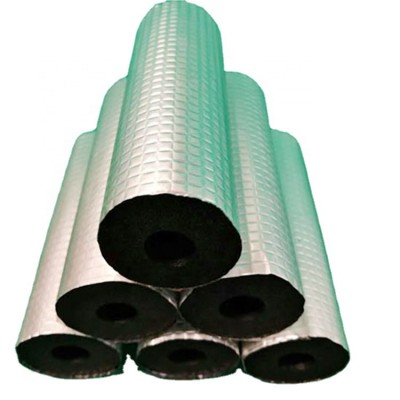 High Quality Hot Selling Self Adhesive Closed Cell Black Aluminum Foil Rubber Foam Insulation Pipe